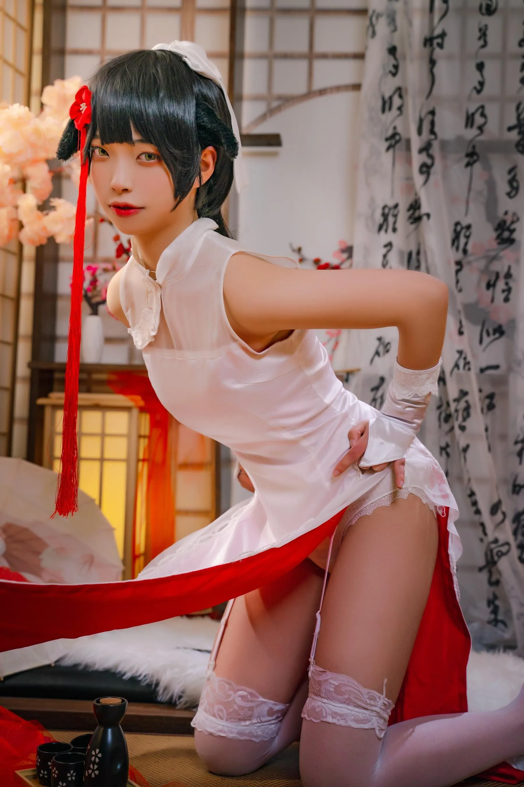 可可老师 – NO.07 爱宕高雄旗袍双人 [46P]插图7